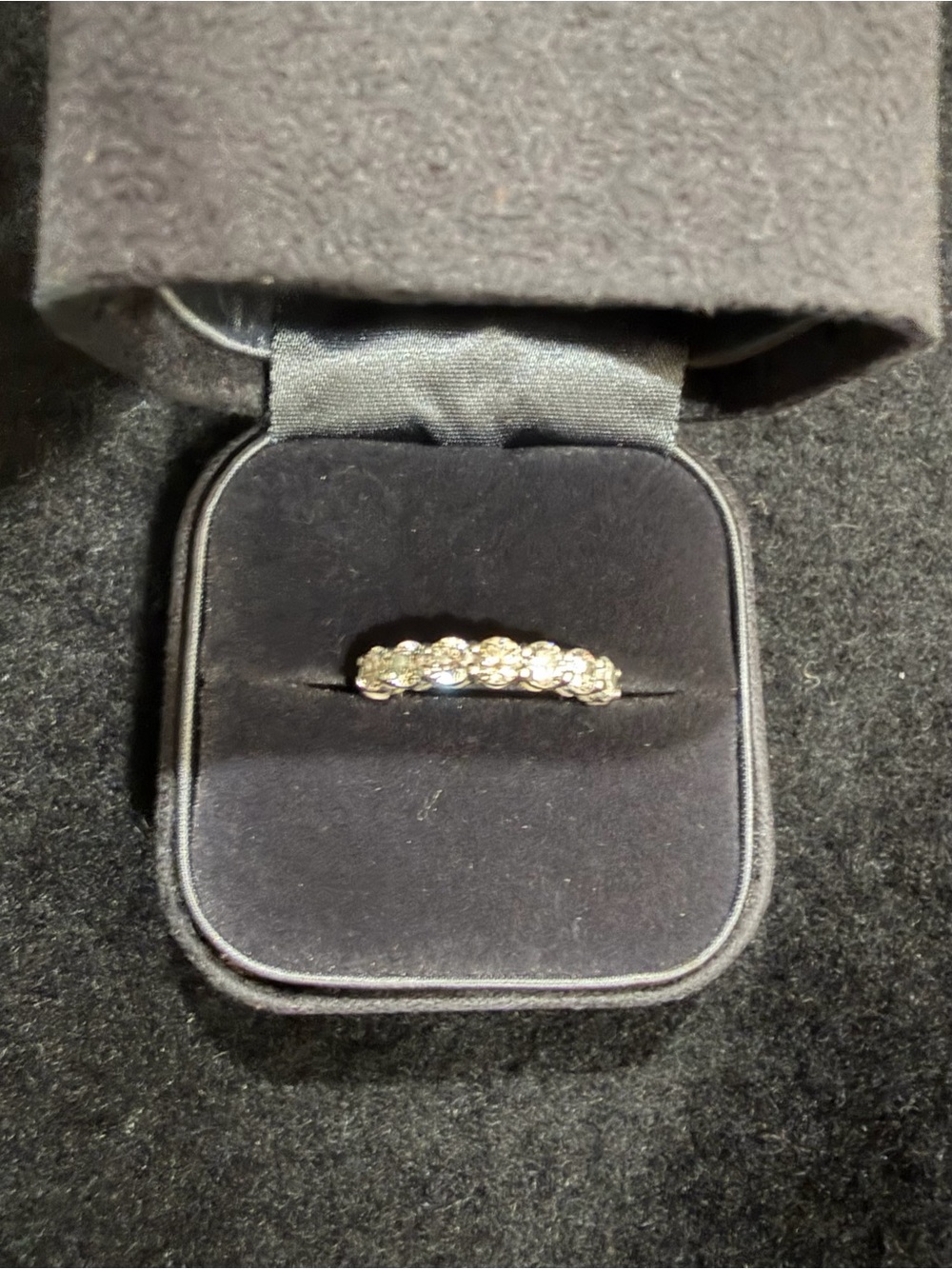 Tiffany Forever: Band Ring in Platinum with a Half-circle of Diamonds, 3 mm Wide